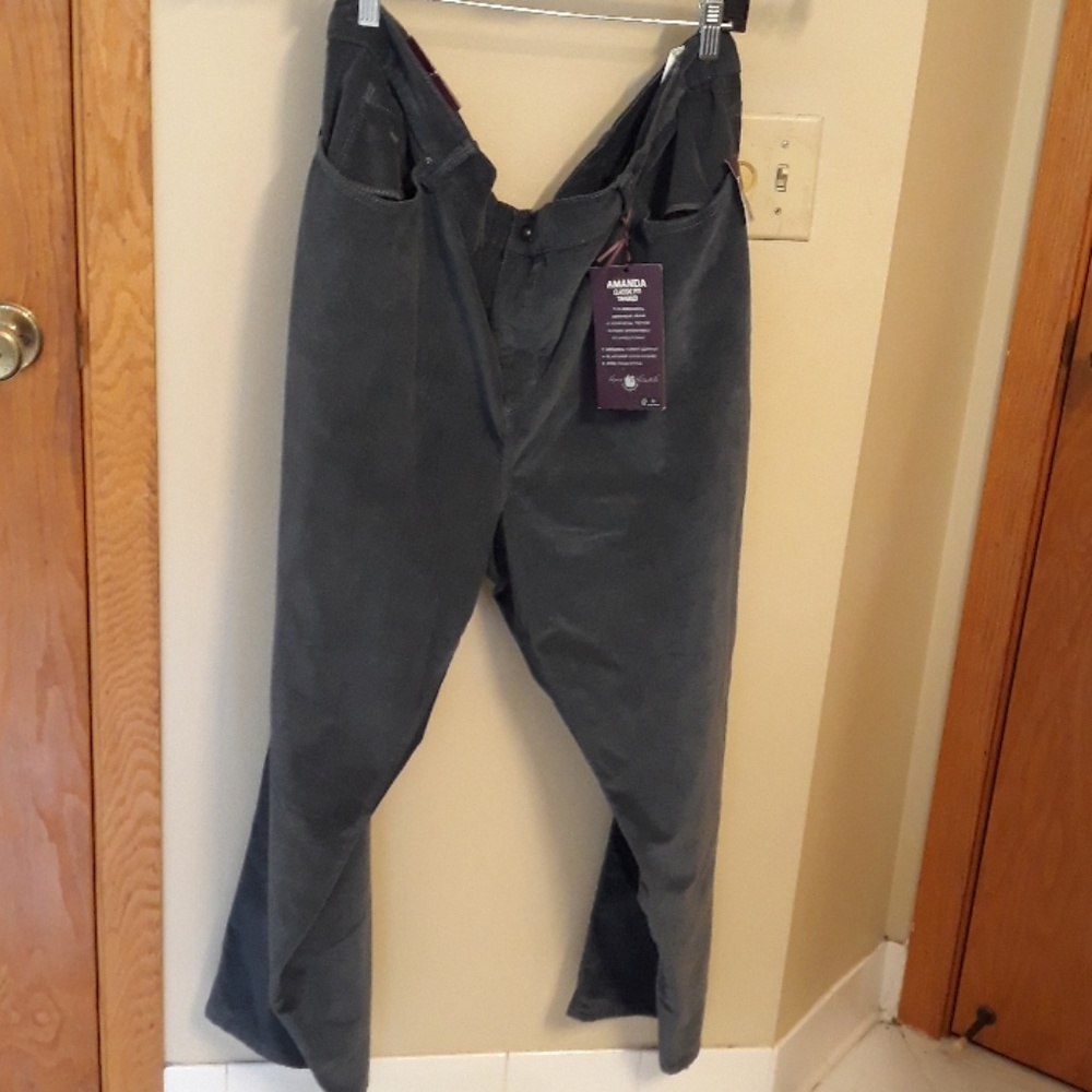 Gloria Vanderbilt gray corduroy pants